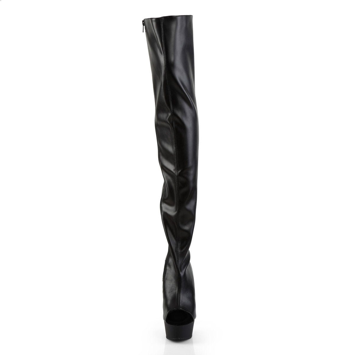 6" Heel,1 3/4" Pf Open Heel/Toe Lace Up Back Thigh High Boot Pleaser Pleaser DELIGHT/3017