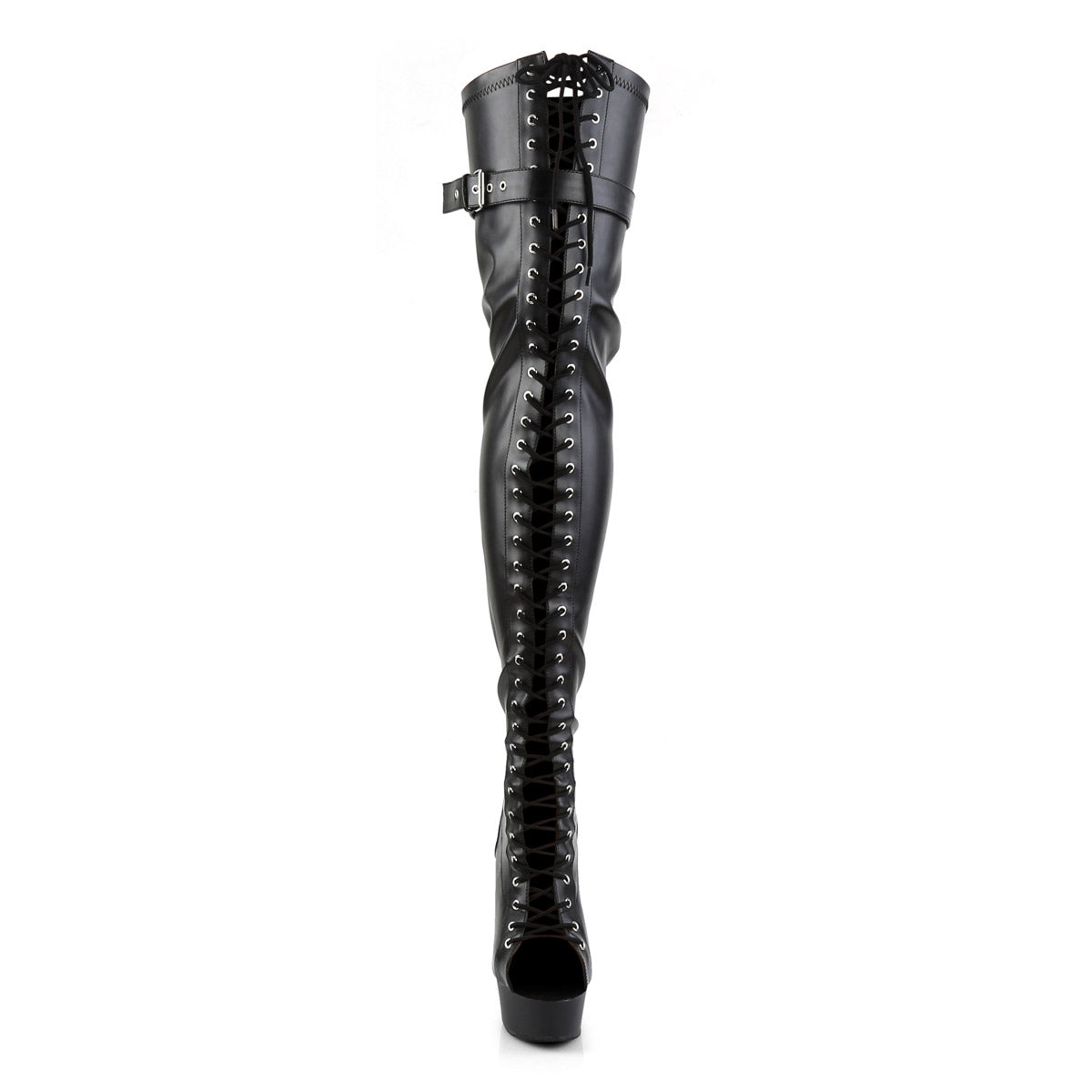 Lace Up Buckle Strap Platform Stiletto Heel Thigh High Boots Shoes Pleaser Pleaser DELIGHT/3025