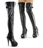 Lace Up Buckle Strap Platform Stiletto Heel Thigh High Boots Shoes Pleaser Pleaser DELIGHT/3025