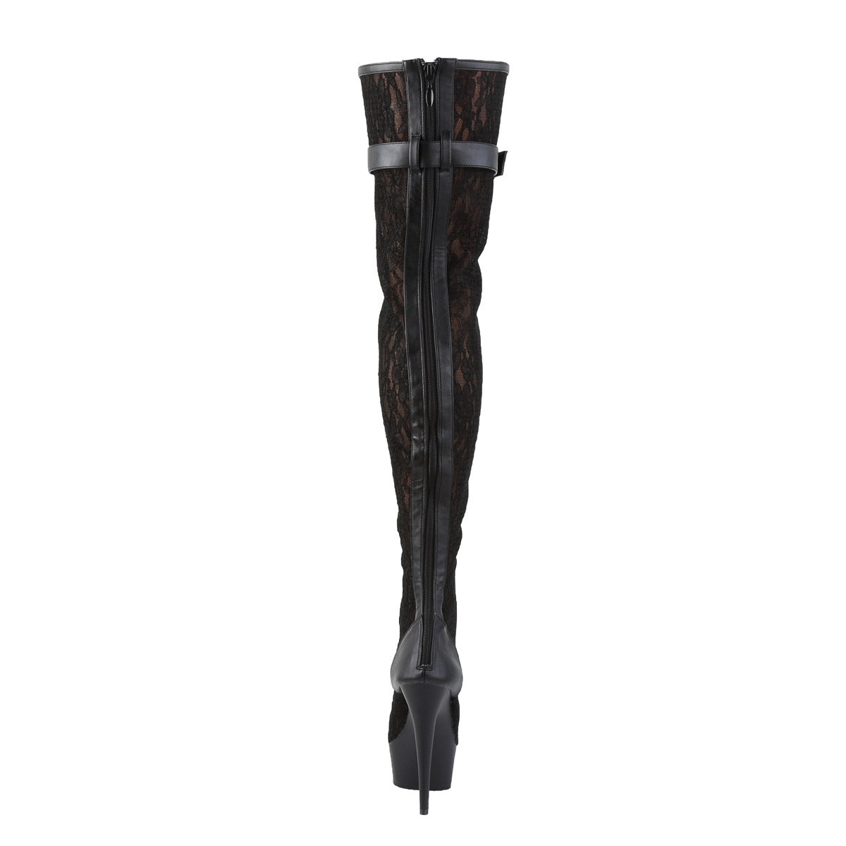Sexy Lace Up Thigh Mesh Platform Stiletto High Heel Boots Shoes Pleaser Pleaser DELIGHT/3025ML