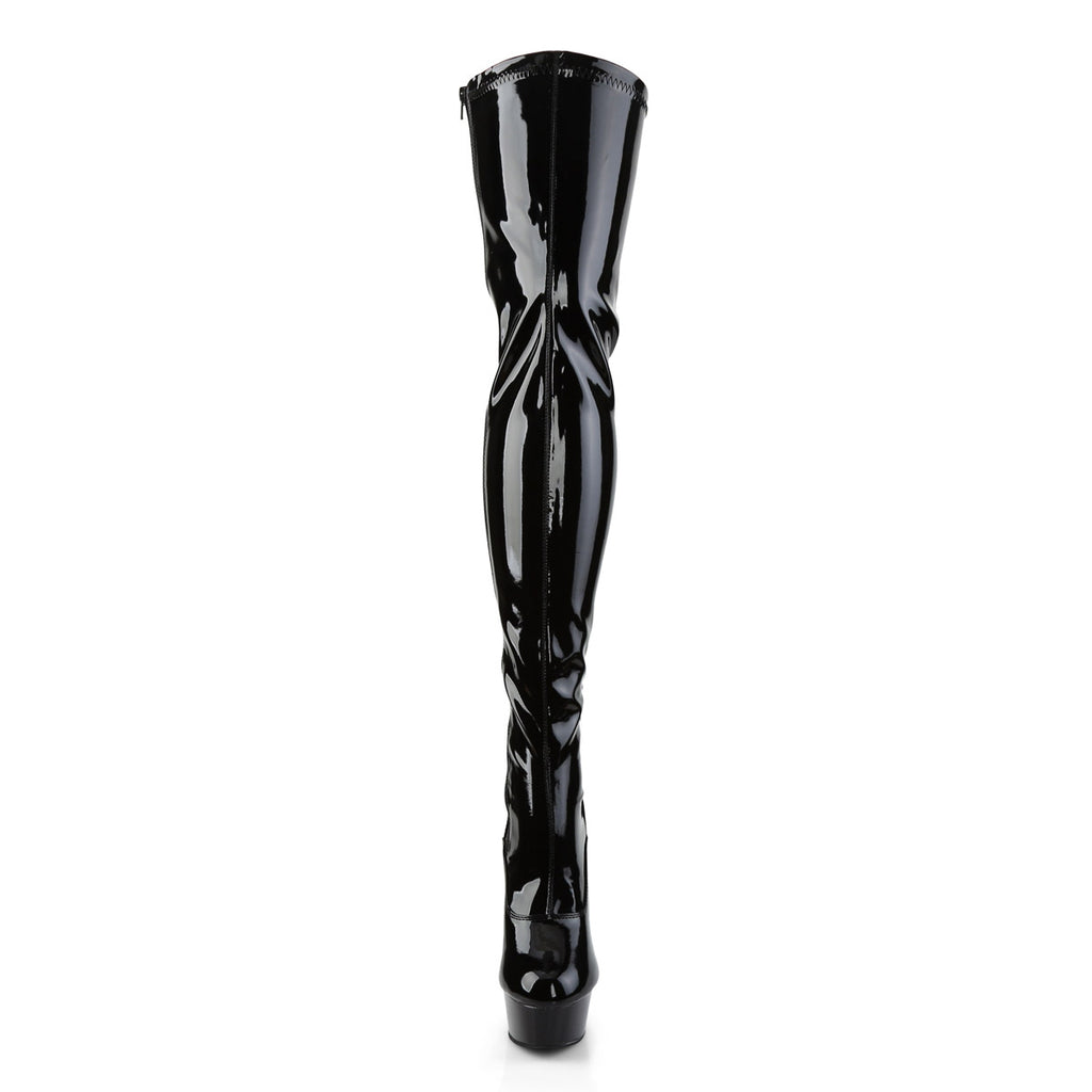 Sexy Back Lace Up Thigh High Platform Stiletto Heel Boots Shoes Pleaser Pleaser DELIGHT/3063