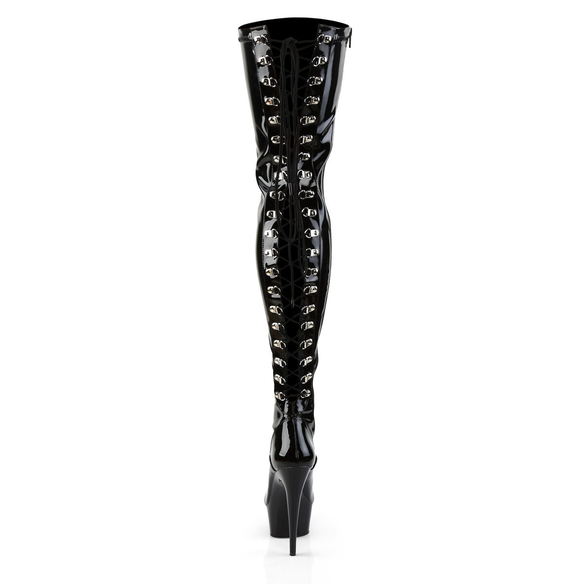 Sexy Back Lace Up Thigh High Platform Stiletto Heel Boots Shoes Pleaser Pleaser DELIGHT/3063