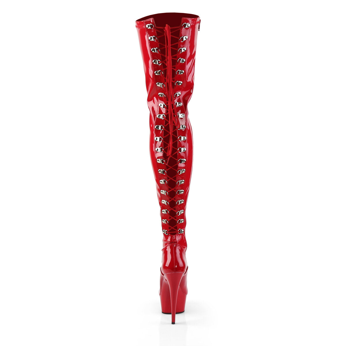 Sexy Back Lace Up Thigh High Platform Stiletto Heel Boots Shoes Pleaser Pleaser DELIGHT/3063