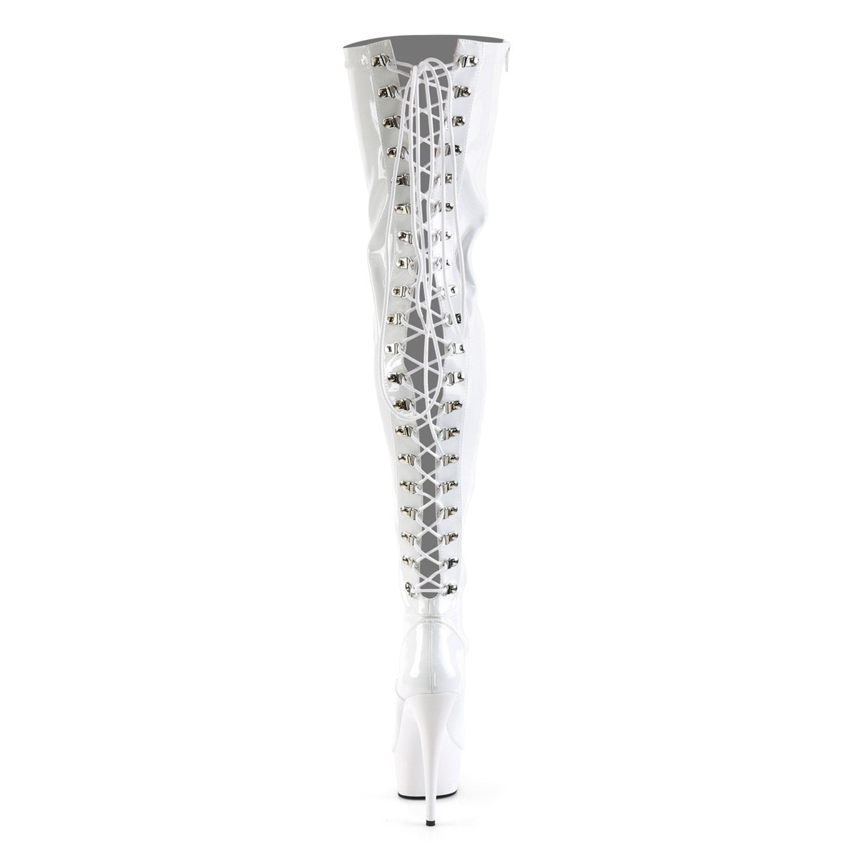 Sexy Back Lace Up Thigh High Platform Stiletto Heel Boots Shoes Pleaser Pleaser DELIGHT/3063