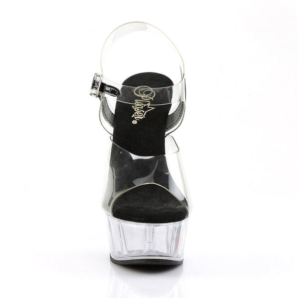 Clear Upper Sandals Platform Stiletto Ankle Strap High Heels Shoes Pleaser  DELIGHT/608