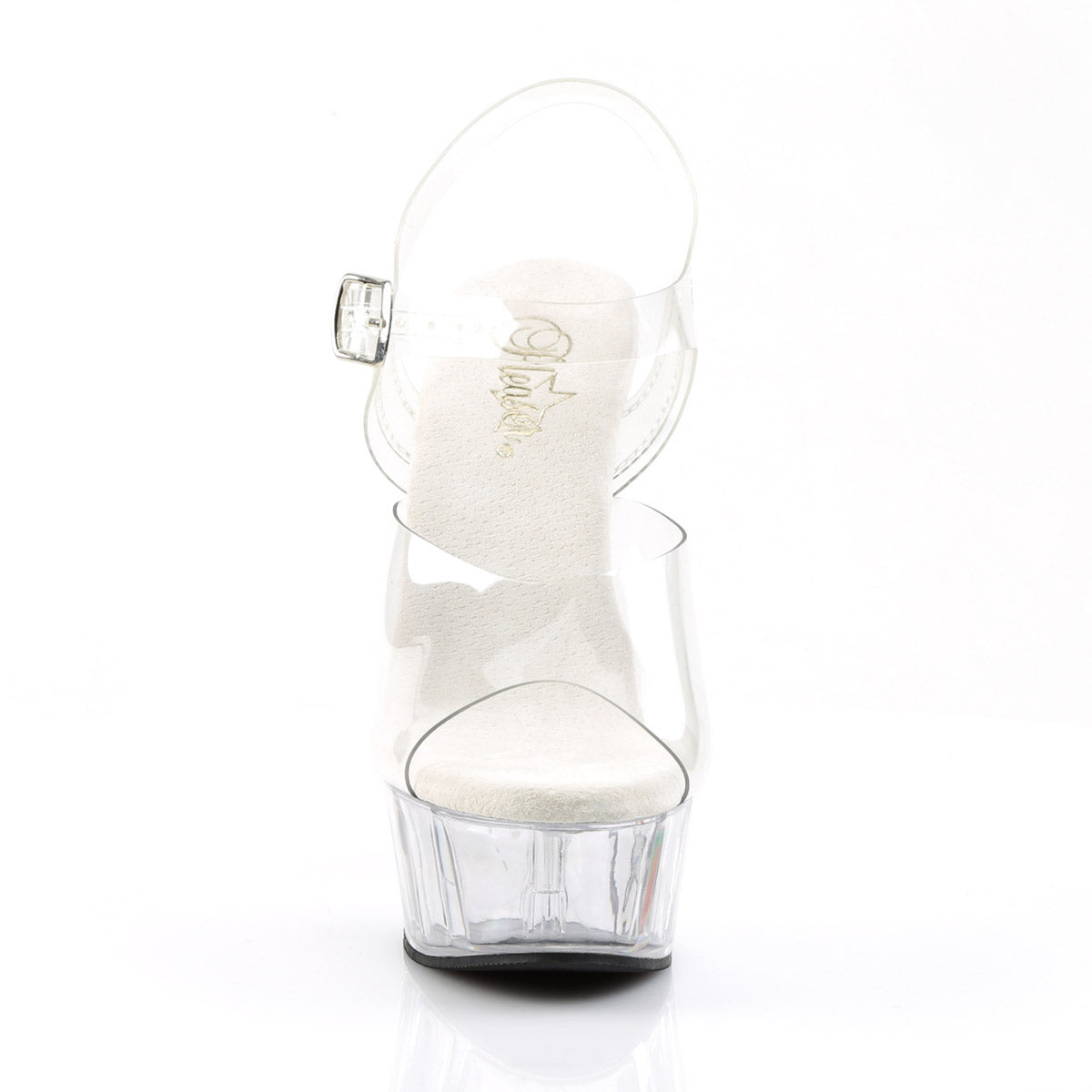 Clear Upper Sandals Platform Stiletto Ankle Strap High Heels Shoes Pleaser  DELIGHT/608
