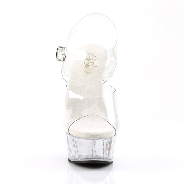 Clear Upper Sandals Platform Stiletto Ankle Strap High Heels Shoes Pleaser  DELIGHT/608
