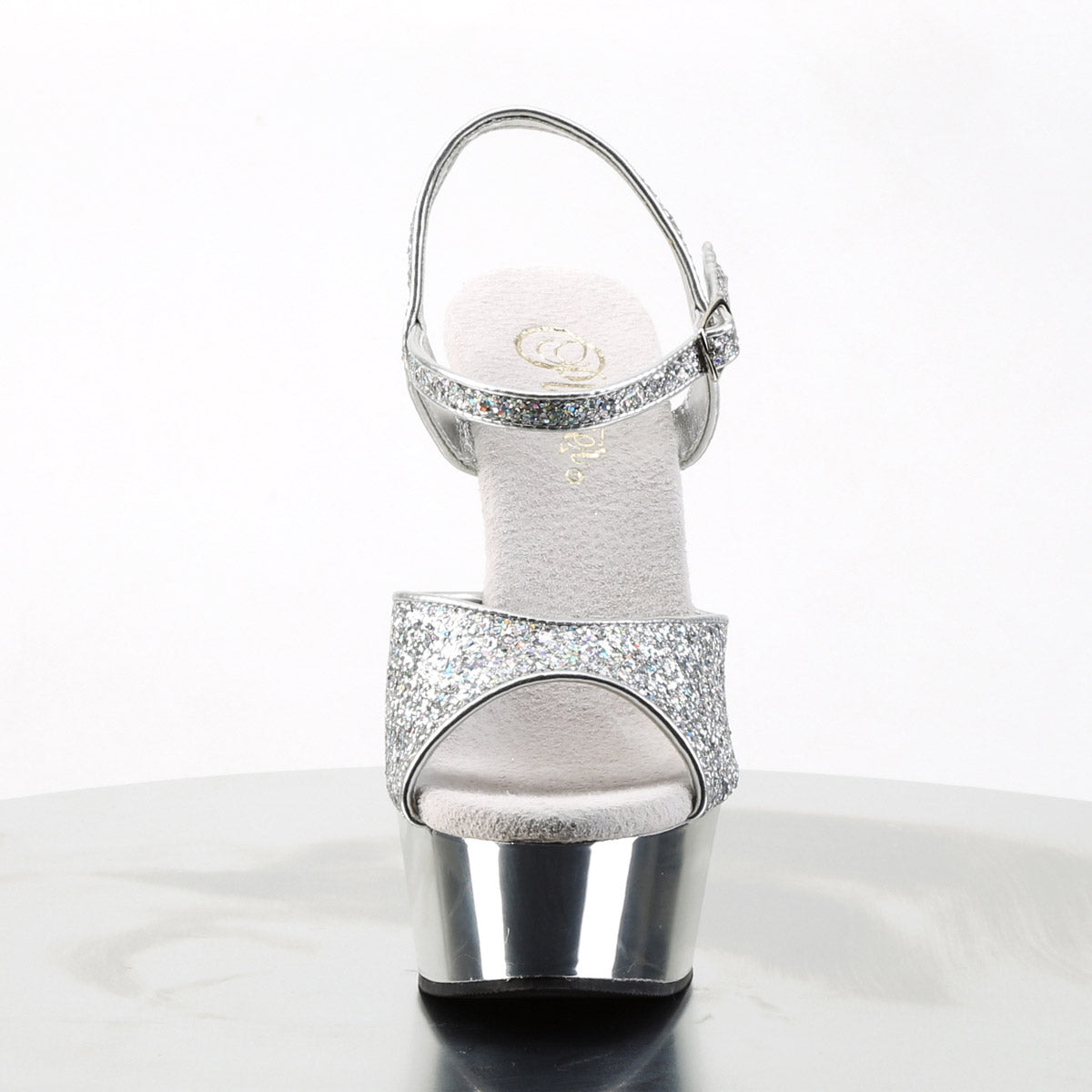 Chrome Platform Stiletto Jeweled Ankle Strap Sandal High Heels Shoes Pleaser Pleaser DELIGHT/609G