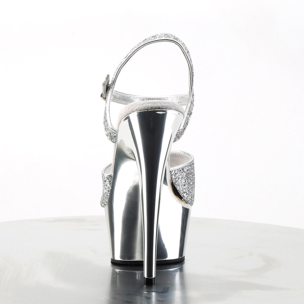 Chrome Platform Stiletto Jeweled Ankle Strap Sandal High Heels Shoes Pleaser Pleaser DELIGHT/609G