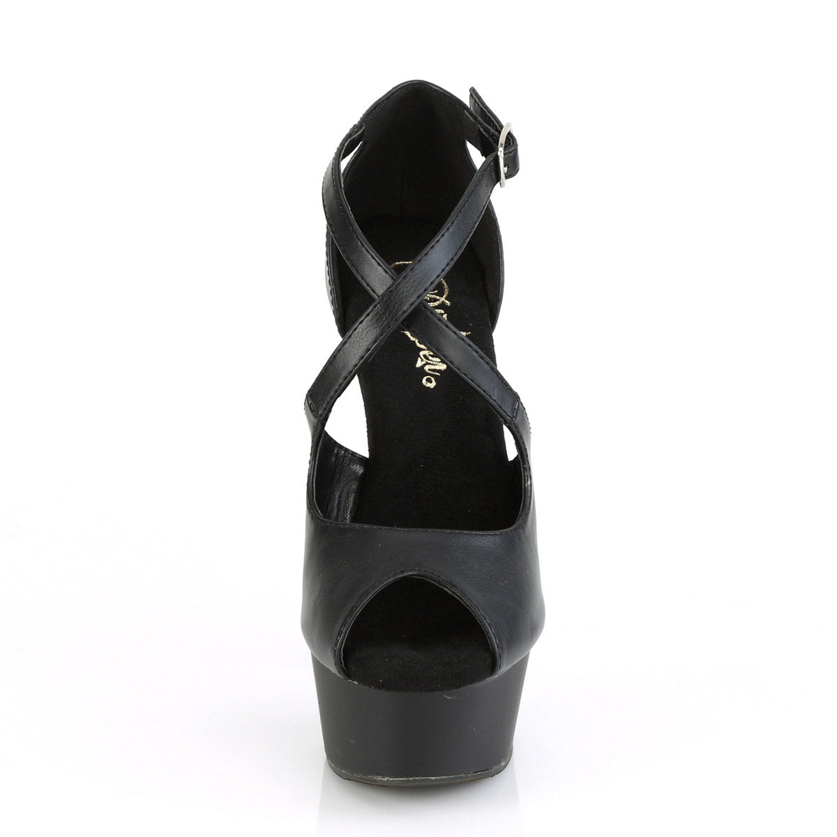 Pleaser Delight-621 Women's 6" Heel 1 3/4" Platform Peep Toe Criss Cross Sandals Secondary image