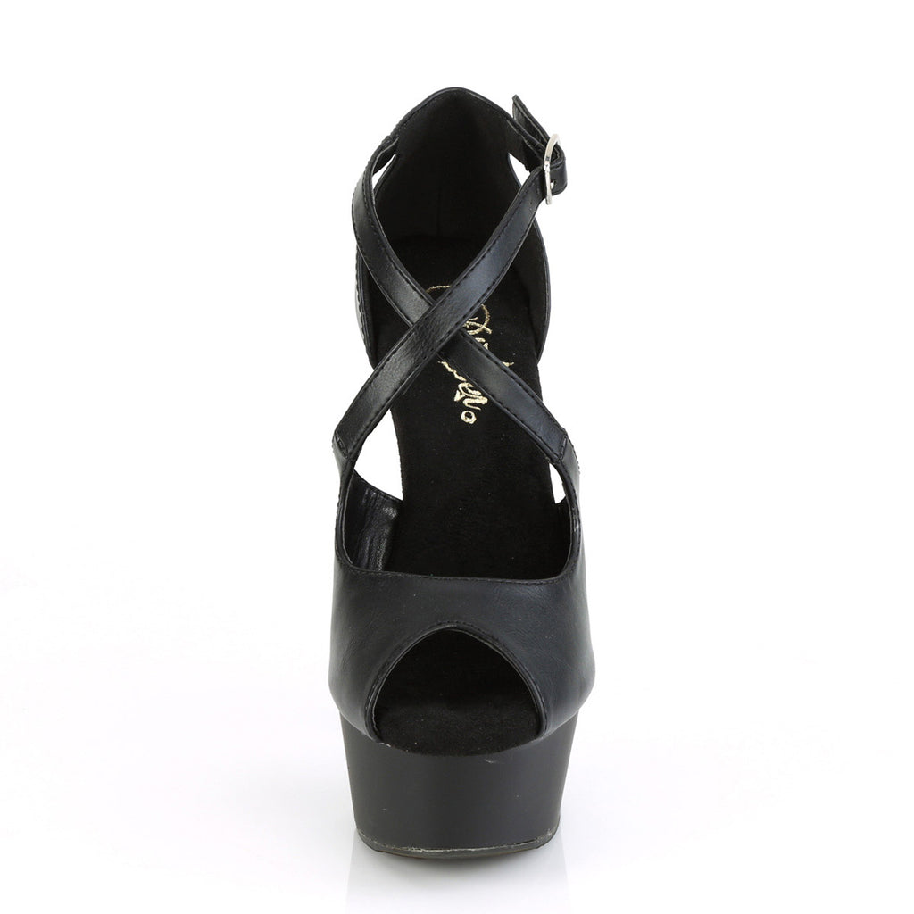 6" Heel, 1" PF Peep Toe Criss Cross Sandal Pleaser  DELIGHT/621