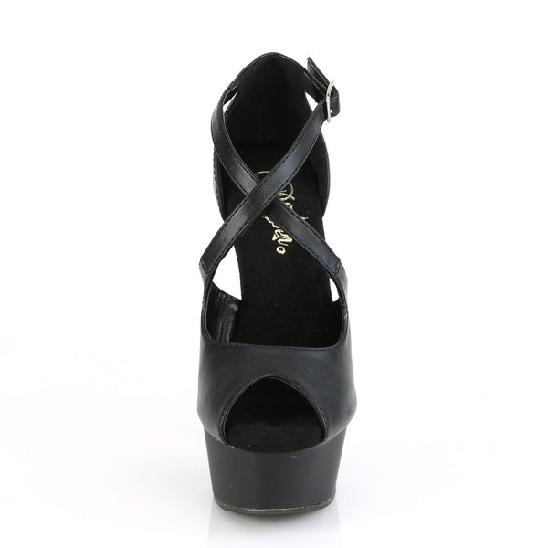 6" Heel, 1" PF Peep Toe Criss Cross Sandal Pleaser  DELIGHT/621