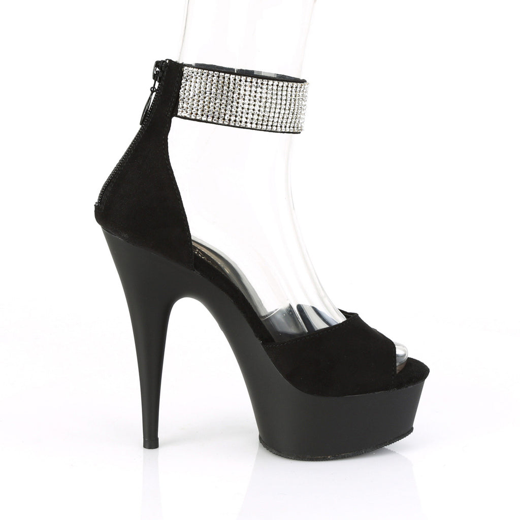 6" Heel, 1 3/4" PF d'Orsay Sandal w/ RS, Back Zip Pleaser Pleaser DELIGHT/625