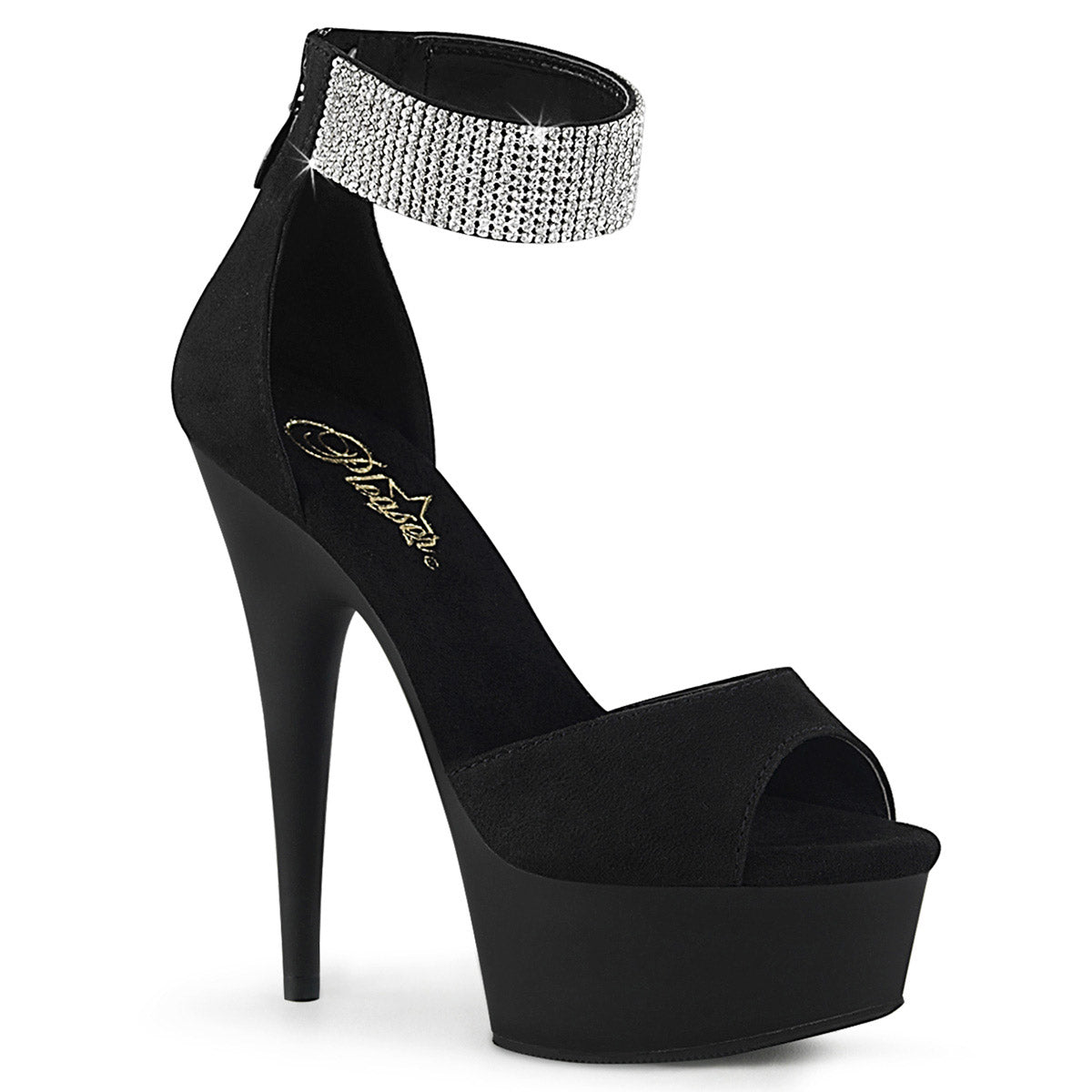 6" Heel, 1 3/4" PF d'Orsay Sandal w/ RS, Back Zip Pleaser Pleaser DELIGHT/625