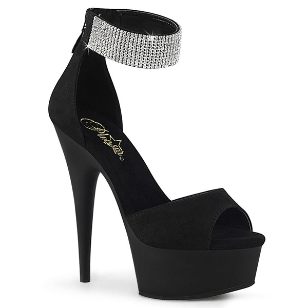 6" Heel, 1 3/4" PF d'Orsay Sandal w/ RS, Back Zip Pleaser Pleaser DELIGHT/625