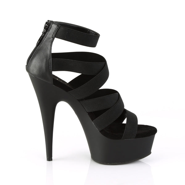 6" Heel, 1 3/4" PF Double Criss Cross Sandal, Back Zip Pleaser Pleaser DELIGHT/659