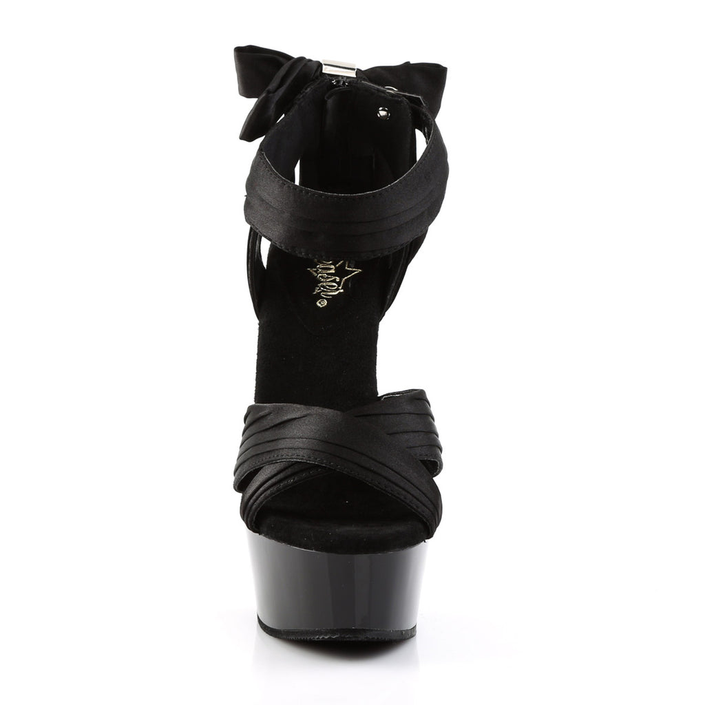 Satin Pleated Ankle Strap Platform Stiletto Sandals High Heels Shoes Pleaser Pleaser DELIGHT/668