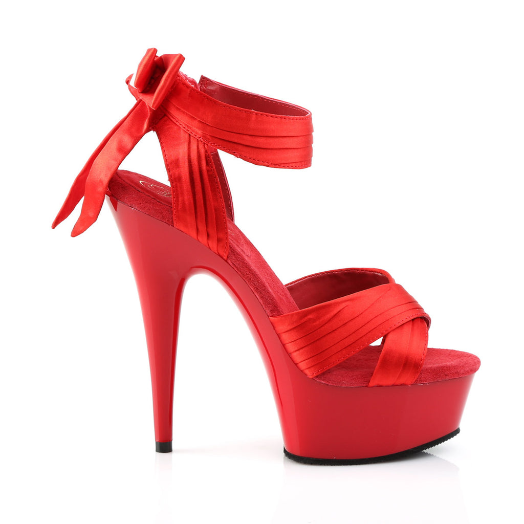 Satin Pleated Ankle Strap Platform Stiletto Sandals High Heels Shoes Pleaser Pleaser DELIGHT/668