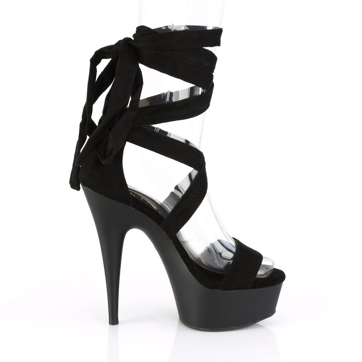 6" Heel, 1 3/4" PF Criss Cross Ankle Wrap Sandal Pleaser Pleaser DELIGHT/671