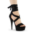 6" Heel, 1 3/4" PF Criss Cross Ankle Wrap Sandal Pleaser Pleaser DELIGHT/671