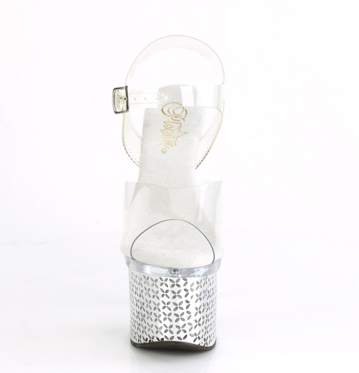 7" Heel, 3" Pf Led Illuminated Ankle Strap Sandal Pleaser Pleaser DISCOLITE/708FLP Main image