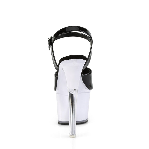 7" Heel, 2 3/4" PF LED Illuminated Ankle Strap Sandal Pleaser Pleaser DISCOLITE/709
