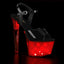 7" Heel, 2 3/4" PF LED Illuminated Ankle Strap Sandal Pleaser Pleaser DISCOLITE/709