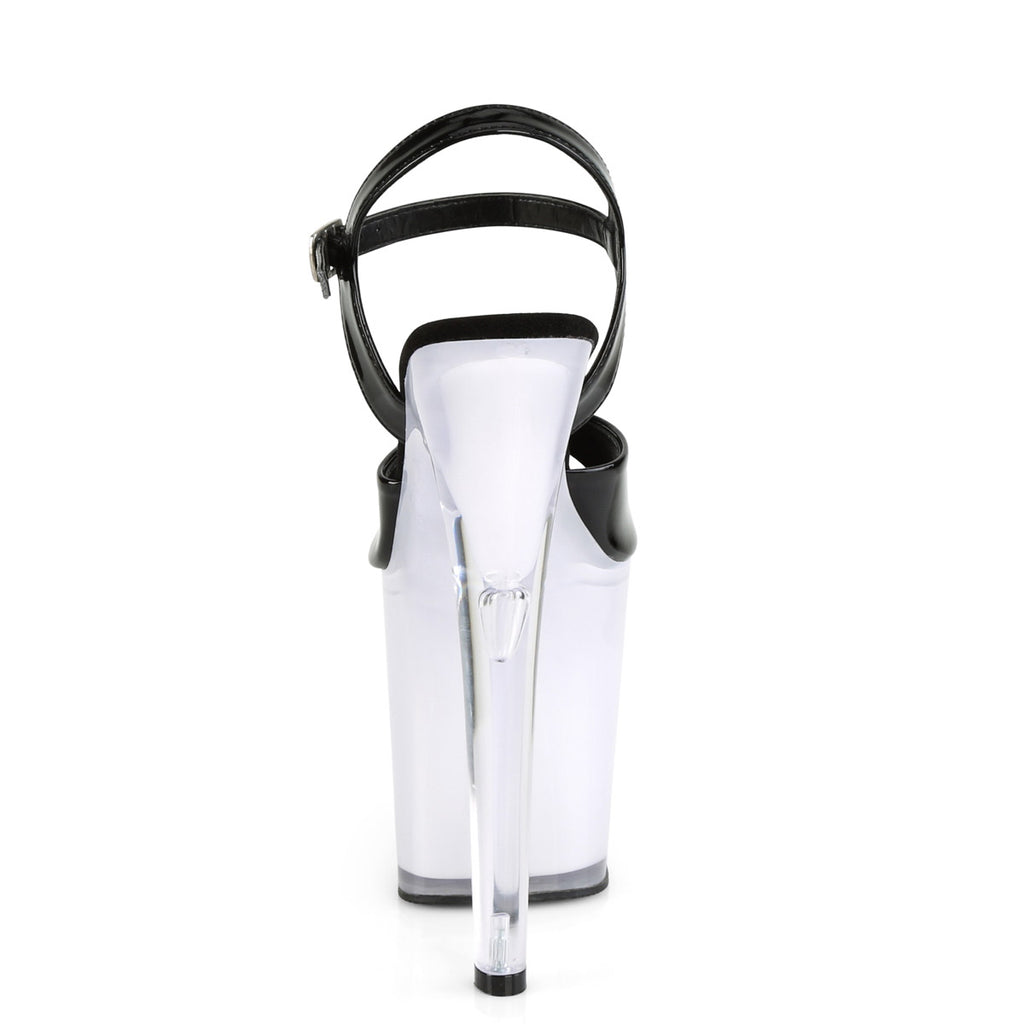 8" Heel, 4" PF LED Illuminated Ankle Strap Sandal Pleaser Pleaser DISCOLITE/809