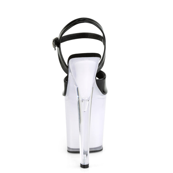 8" Heel, 4" PF LED Illuminated Ankle Strap Sandal Pleaser Pleaser DISCOLITE/809