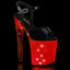 8" Heel, 4" PF LED Illuminated Ankle Strap Sandal Pleaser Pleaser DISCOLITE/809
