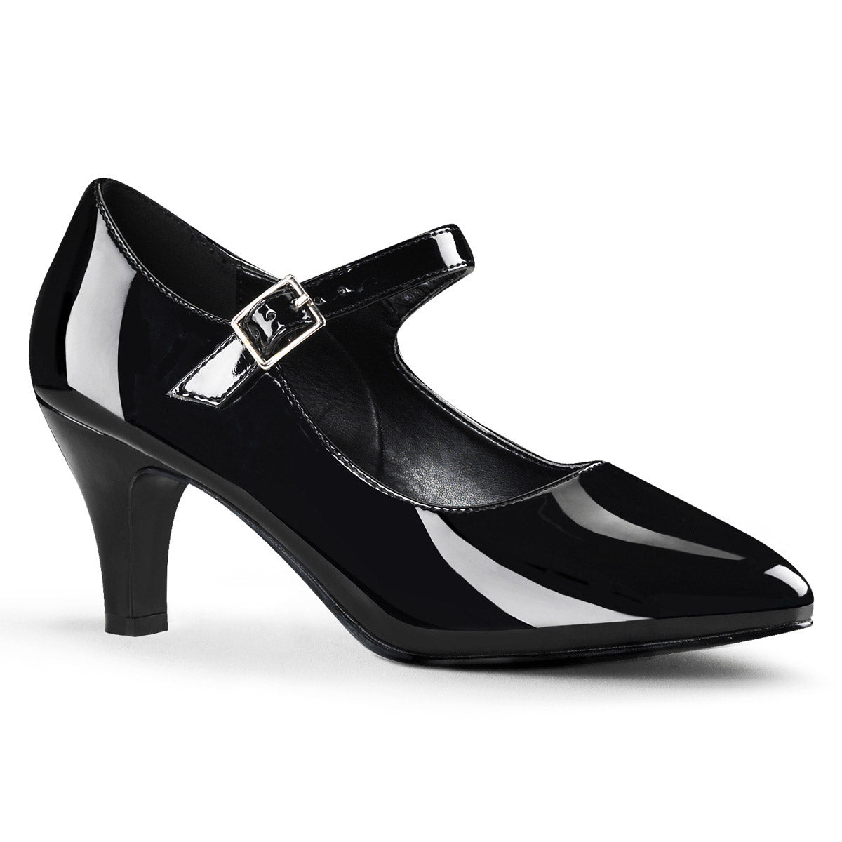 Classic D'Orsay Mary Jane Pumps Pointed Toe Block High Heels Shoes Pleaser Pleaser Pink Label DIVINE/440