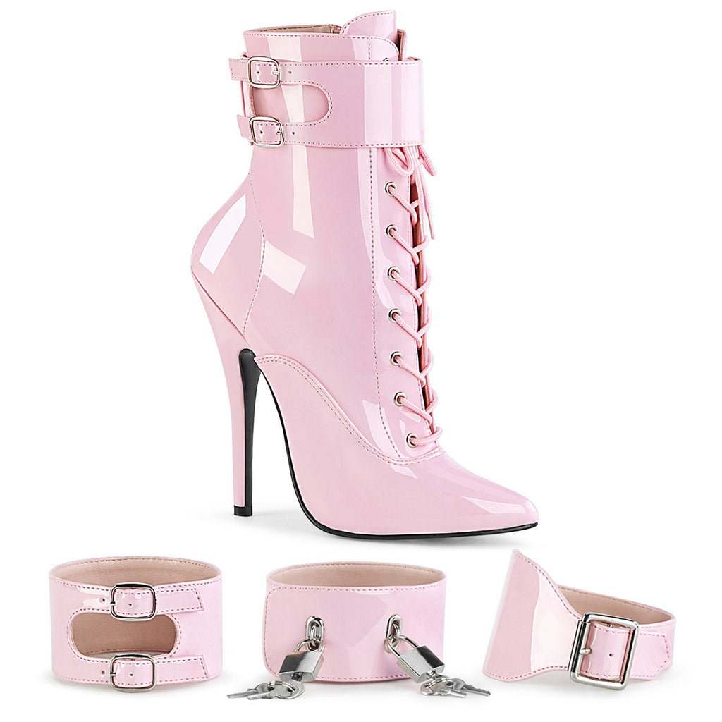 6" Heel Ankle Boot, Side Zip Pleaser Devious DOMINA/1023