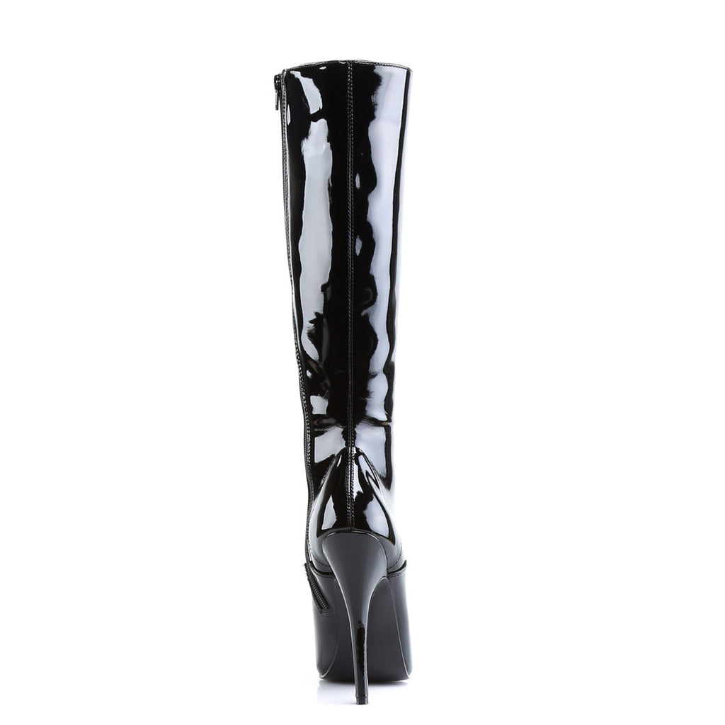 Sexy Zipper Side Full Lace Up Knee High Stiletto Heel Boots Shoes Pleaser Devious DOMINA/2020