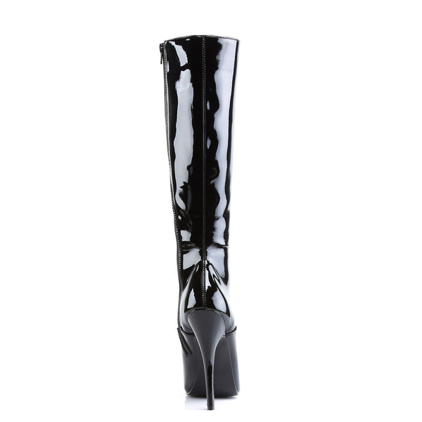 Sexy Zipper Side Full Lace Up Knee High Stiletto Heel Boots Shoes Pleaser Devious DOMINA/2020