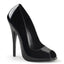 6" Peep Toe Pump Blk Pat Pleaser Devious DOMINA/212