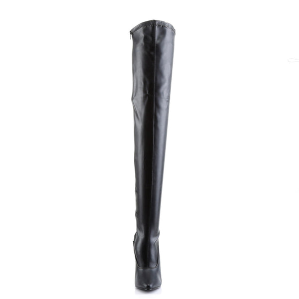 Sexy Zipper Side Stretch Thigh High Stiletto Heel Boots Shoes Pleaser Devious DOMINA/3000
