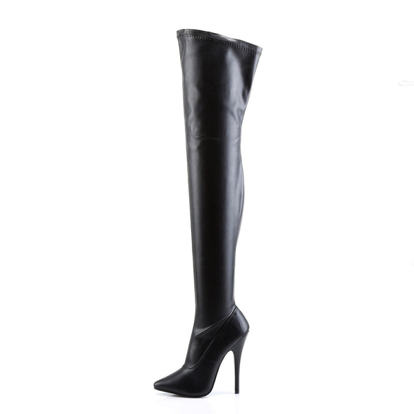 Sexy Zipper Side Stretch Thigh High Stiletto Heel Boots Shoes Pleaser Devious DOMINA/3000