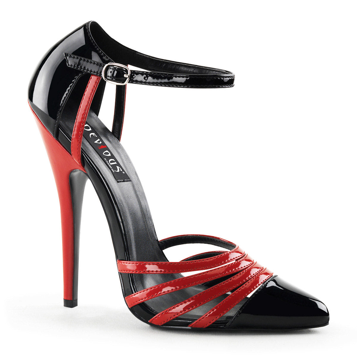 Two Tone Pointed Toe D'Orsay Ankle Strap Stiletto High Heels Shoes Pleaser Devious DOMINA/412 Main image