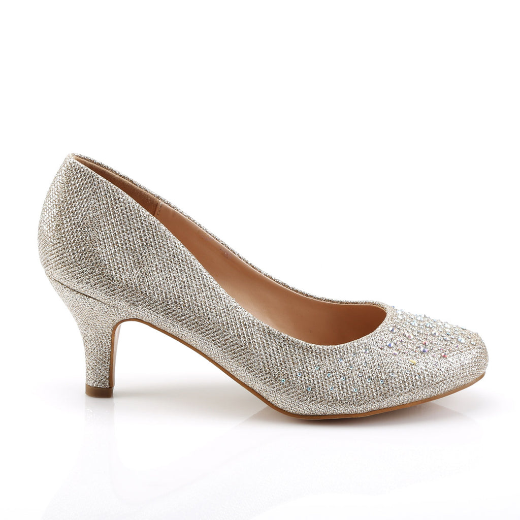 2 1/2" Kitten Heel, Pump Embellished W/rs Pleaser Fabulicious DORIS/06