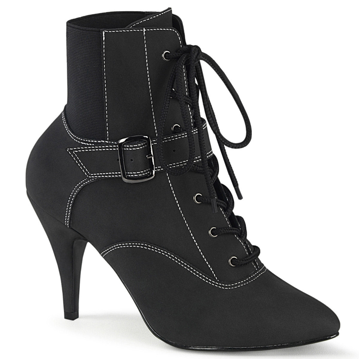 4" Heel Buckle Lace-Up Ankle Boot Pleaser Pleaser Pink Label DREAM/1022 Main image