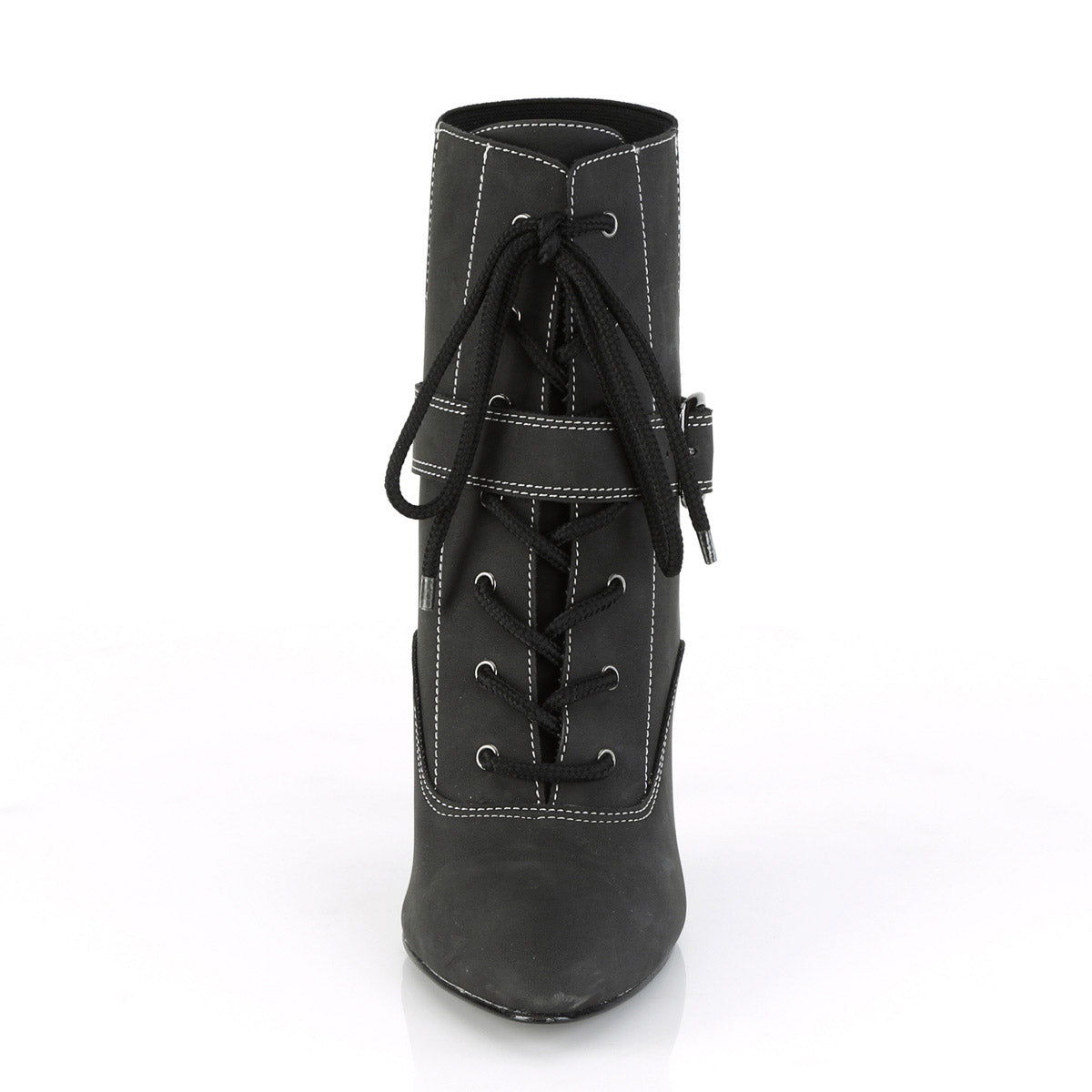Pleaser Pink Label 4" Heel Buckle Lace-Up Ankle Boot DREAM/1022 Secondary image