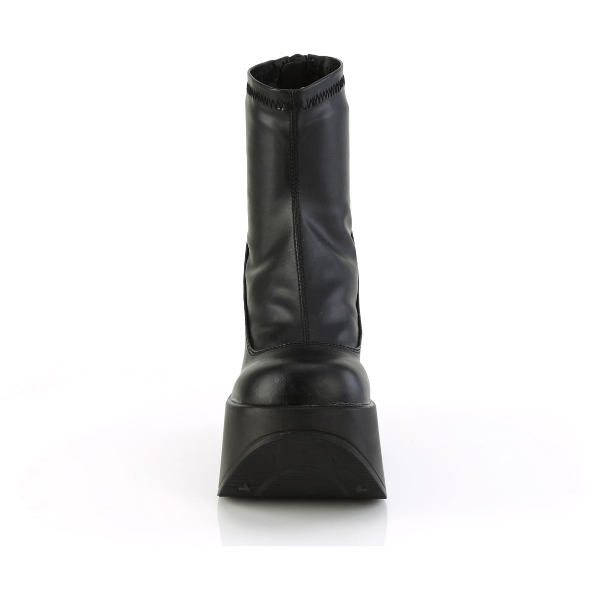 Demonia 5" Star Cutout Platform Wedge Ankle Boot, Back Zip DYN100/BVL Secondary image