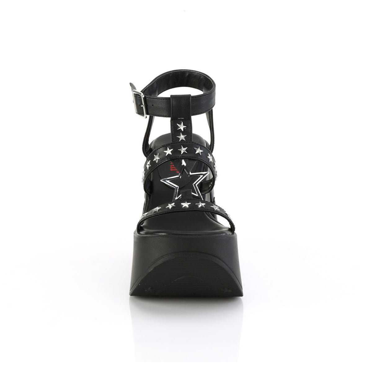 Demonia 5" Star Cutout Pf Wedge Wrap Around Ankle Strap Sandal DYNAMITE/12 Secondary image