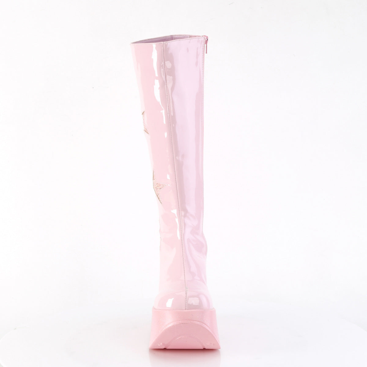 Demonia 5" Star Cutout Pf Wedge Knee High Boot, Inside Zip DYNAMITE/218 Secondary image