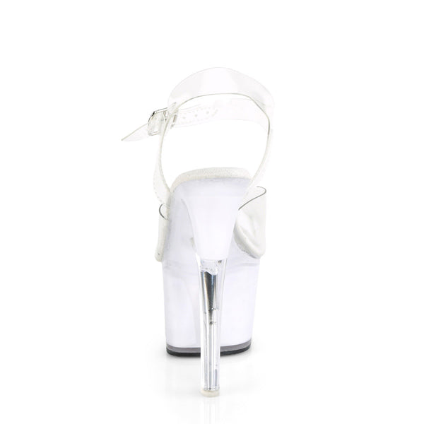 7" Heel, 2 3/4" PF LED Illuminated Ankle Strap Sandal Pleaser Pleaser ECHOLITE/708