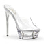6 1/2" Heel, 1 3/4"Cut-Out PF Slide Clr/Clr Pleaser Pleaser ECLIPSE/601