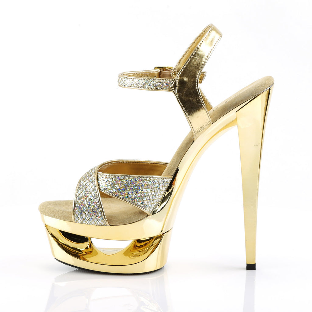 Sexy Cutout Platform Rhinestone Straps Stiletto High Heels Shoes Pleaser Pleaser ECLIPSE/619G