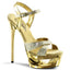 Sexy Cutout Platform Rhinestone Straps Stiletto High Heels Shoes Pleaser Pleaser ECLIPSE/619G