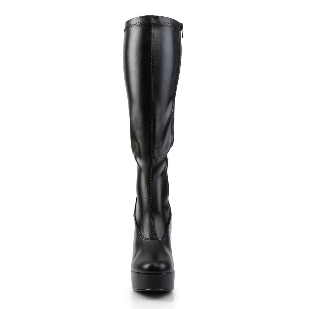 Sexy Platform Knee High Full Side Zipper High Heel Boots Shoes Pleaser Pleaser ELECTRA/2000Z