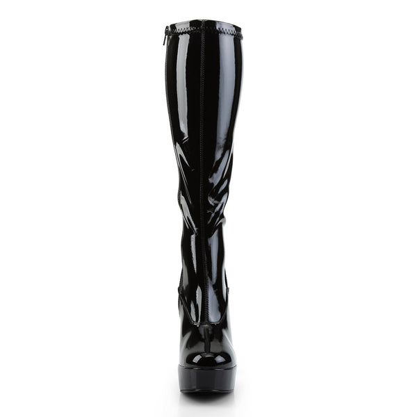 Sexy Platform Knee High Full Side Zipper High Heel Boots Shoes Pleaser Pleaser ELECTRA/2000Z